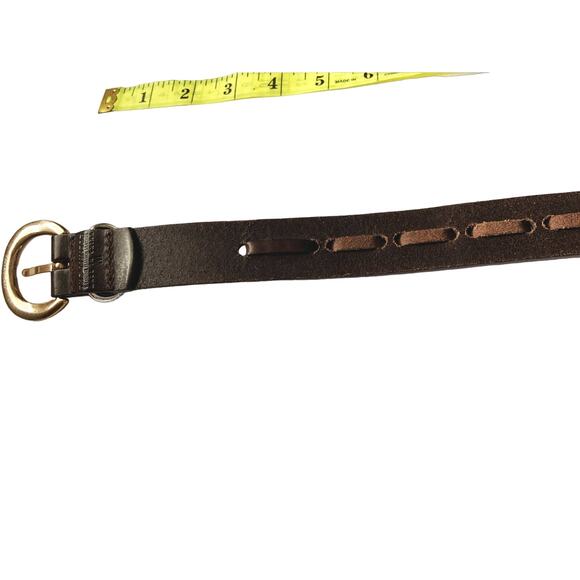Womens Conch Belt Brown Golden Buckle B63